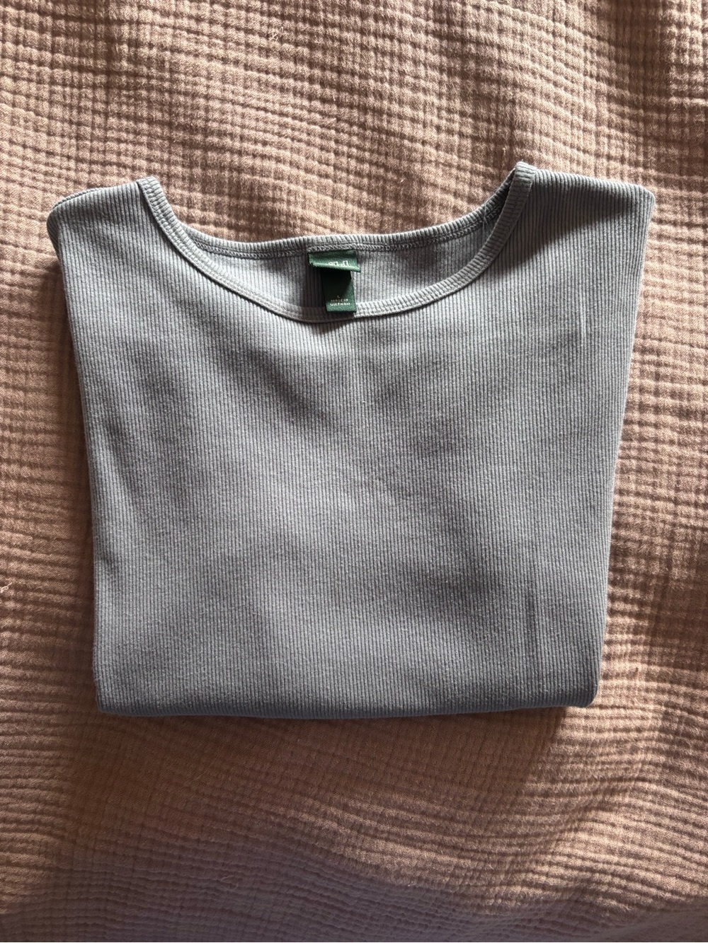 Wild Fable light blue/gray Ribbed Women's Baby tee